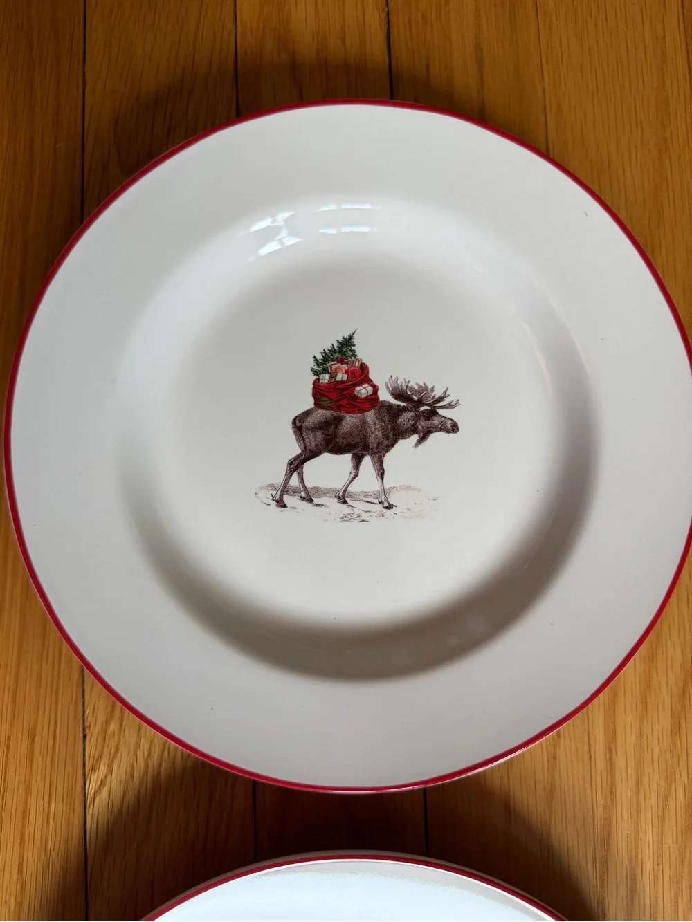 Pottery Barn Silly Stag Set of 4 Salad Plates